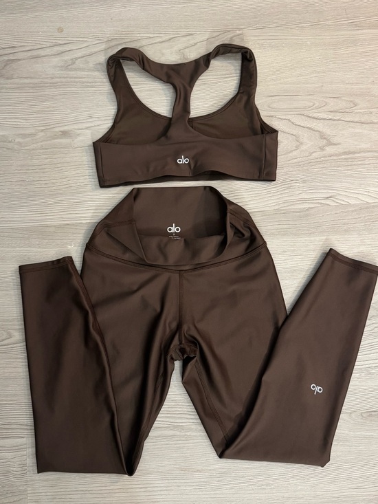 ALO Yoga Other - ALO Yoga Airlift Espresso Sports Bra & High-Waist Leggings Set